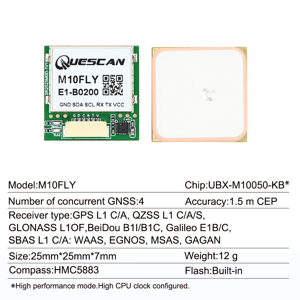 Quescan 25mm * 25mm M10FLY 10H - Fishing Gps avis et prix